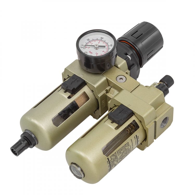 Блок подготовки воздуха 1/4''(фильтр-регулятор+лубрикатор)(10Мк, 1700 л/мин, 0-10bar,раб. температура 5°-60°) Блок подготовки воздуха 1/4''(фильтр-регулятор+лубрикатор)(10Мк, 1700 л/мин, 0-10bar,раб. температура 5°-60°)