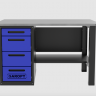 Верстак однотумбовый 4 ящика синий 1400*700 Garopt, GT1400STY4.blue