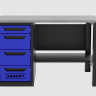 Верстак однотумбовый 4 ящика синий 1400*700 Garopt, GT1400STY4.blue