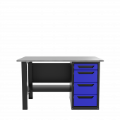 Верстак однотумбовый 4 ящика синий 1400*700 Garopt, GT1400STY4.blue