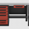 Верстак с ящиком однотумбовый 5 ящиков, красный 1400*700 Garopt, GT1400STY1Y5.red
