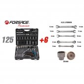 Набор инструментов 125+6пр.1/4" 1/2"(6-гран.)(4-36мм,36-12гр.)+(ключи трещоточные:8х10,12х13мм; ключи резрезные:8х10,9х11,12х13мм) Набор инструментов 125+6пр.1/4" 1/2"(6-гран.)(4-36мм,36-12гр.)+(ключи трещоточные:8х10,12х13мм; ключи резрезные:8х10,9х11,12х13мм)