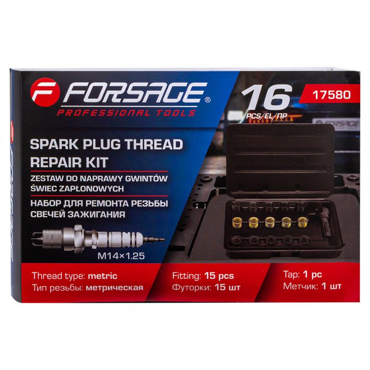 Набор метчиков и плашек для восстановления резьбы, 16пр