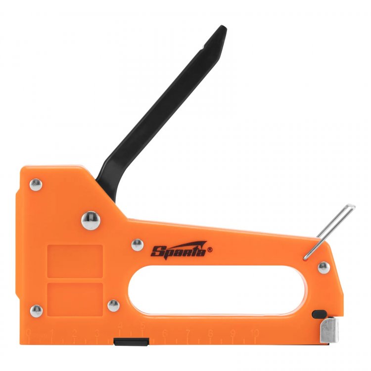 Степлер мебельный пластиковый, со скобами 100 шт, тип скобы 53, 4-8 мм Sparta Степлер мебельный пластиковый, со скобами 100 шт, тип скобы 53, 4-8 мм Sparta