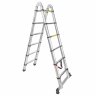 Лестница-стремянка телескопическая алюминиевая многофункциональная (1.9+1.9м, 6+6ступенек, max нагрузка 150кг, вес 13.8кг) Лестница-стремянка телескопическая алюминиевая многофункциональная (1.9+1.9м, 6+6ступенек, max нагрузка 150кг, вес 13.8кг)