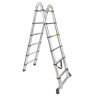 Лестница-стремянка телескопическая алюминиевая многофункциональная (1.9+1.9м, 6+6ступенек, max нагрузка 150кг, вес 13.8кг) Лестница-стремянка телескопическая алюминиевая многофункциональная (1.9+1.9м, 6+6ступенек, max нагрузка 150кг, вес 13.8кг)
