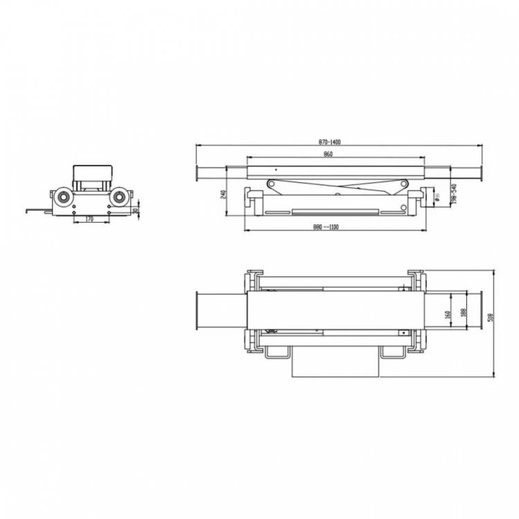 Траверса пневмогидравлическая г/п 3 т Horex, арт. HRJ-XT-3A