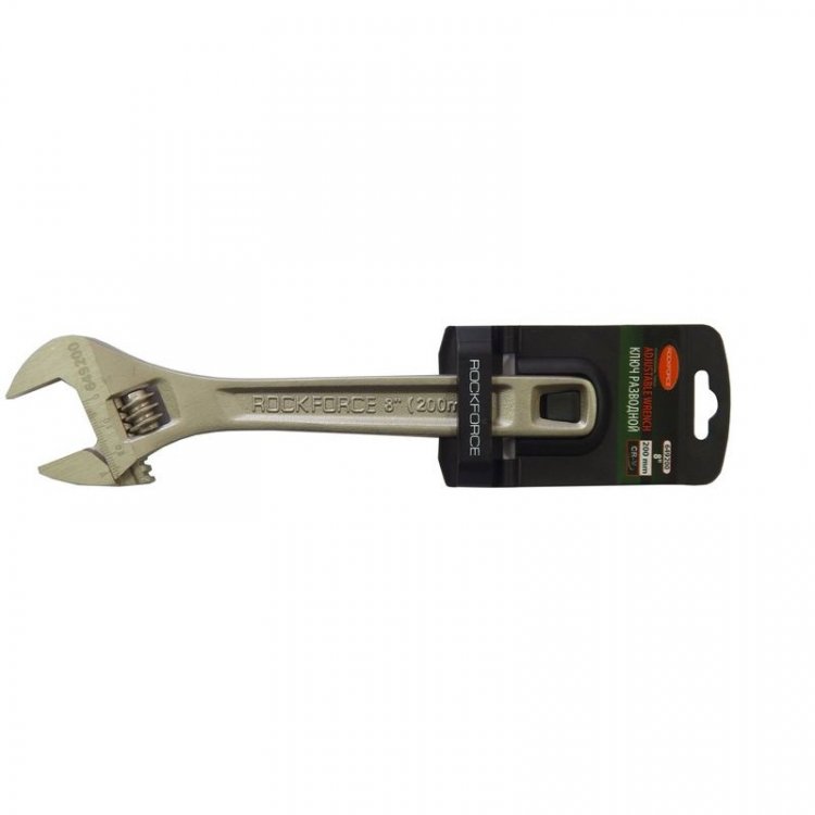 Ключ разводной Profi CRV 8"-200мм (захват 0-25мм), на пластиковом держателе