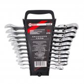 Набор ключей комбинированных трещоточных с шарниром 11пр. (8,10,11,12,13,14,15,16,17,18,19мм)в пластиковом держателе