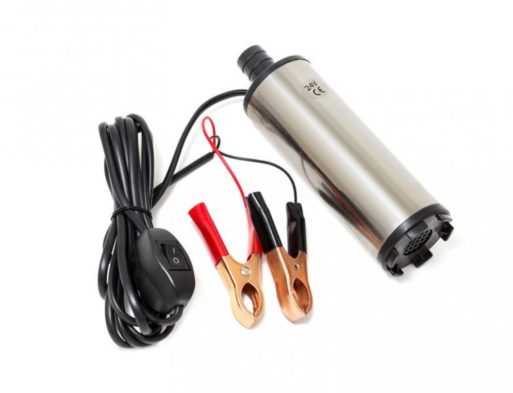 Насос для перекачки топлива (24V, 60W, 30л/мин, Ø51мм, Ø выходного отв. 19мм) Насос для перекачки топлива (24V, 60W, 30л/мин, Ø51мм, Ø выходного отв. 19мм)