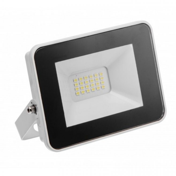Прожектор светодиодный iLUX, 20W, 1600lm, AC220-240V, 50/60 Hz, IP65, 120град, 6400K, белый корпус