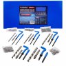 Набор приспособлений и футорок для восстановления (М5х0.8, М6х1, М8х1.25, М10х1.5, М12х1.75) 131пр., в металлическом кейсе