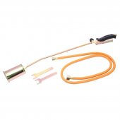 Горелка газовая кровельная с регулятором, клапаном и гибким шлангом (сопло 60мм, L-740мм, L шланга-1.5м ), на блистере