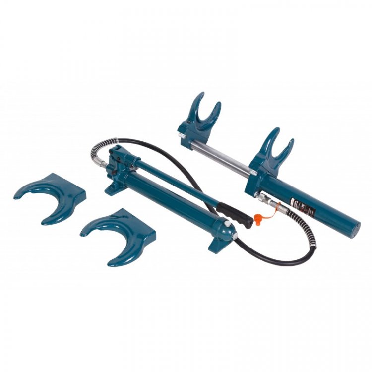Стяжка пружин гидравлическая с выносным насосом и двумя комплектами получаш (макс. усилие 1т, рабочий диапазон 210-570мм)