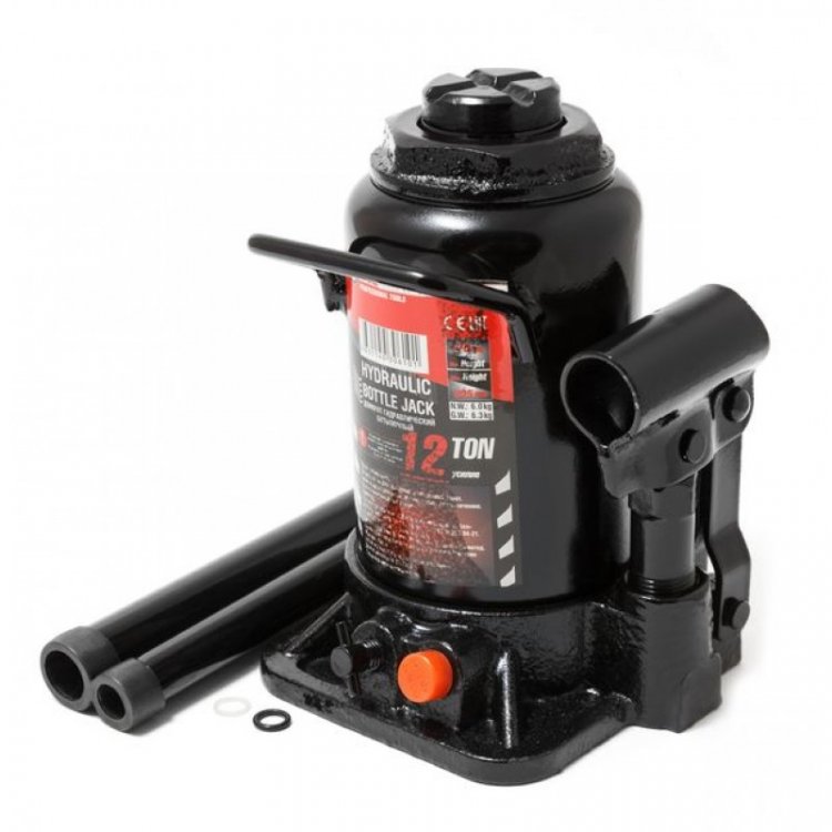 Домкрат бутылочный 12т низкопрофильный с клапаном(h min-170мм, h max-305мм, ход штока-85мм, ход винта-50мм) Домкрат бутылочный 12т низкопрофильный с клапаном(h min-170мм, h max-305мм, ход штока-85мм, ход винта-50мм)