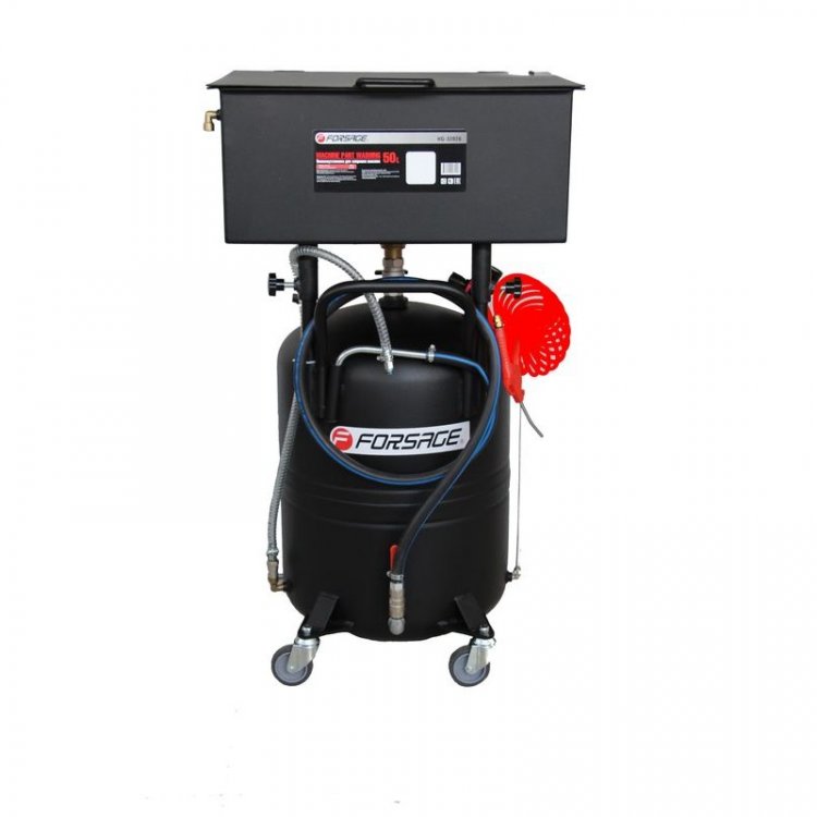 Мойка для деталей перекатная пневматическая с емкостью для слива 50л