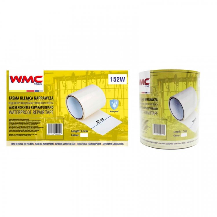 Лента водонепроницаемая ремонтная ПВХ 10смх1.52м (белая)
