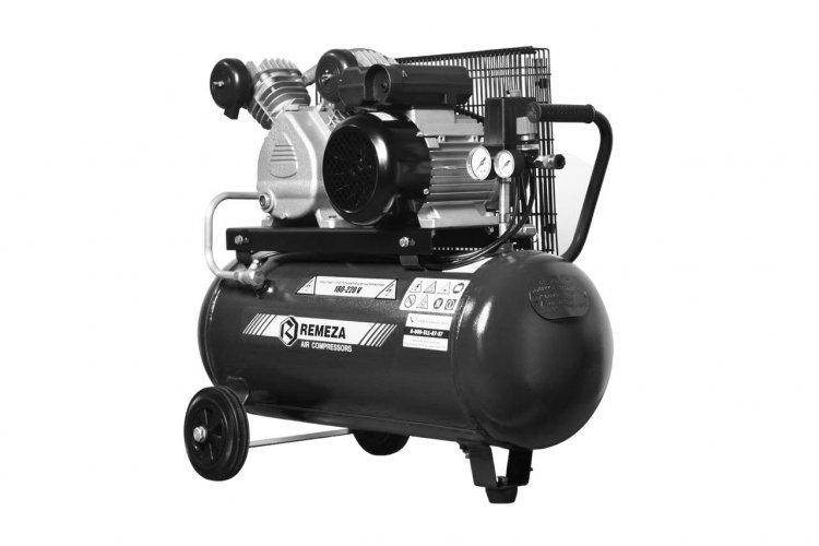 Компрессор поршневой 100.LB24 REMEZA (Белоруссия): 360 л/мин., 10 бар, ресивер 100 л., 2,2 кВт, 380В, габариты без упак. 1100х490х830 мм, 86 кг.