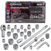 Набор инструментов ударных 26пр, 3/4''1''(12гр.)(17,19,21,22,24,27,30,32,33,34,35,36,36-6гр,38,41,46,50мм,1'':55,60,65мм),в кейсе