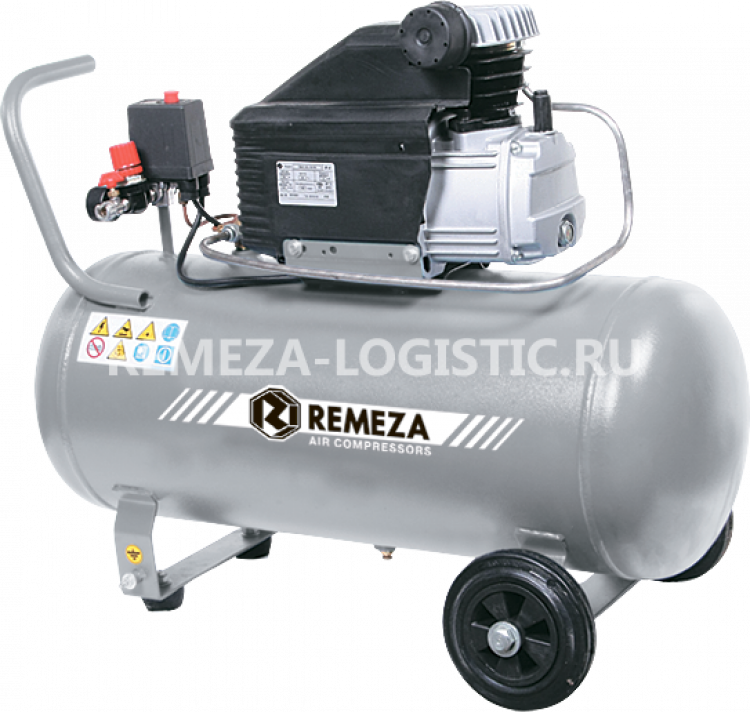 Компрессор поршневой  с прямым приводом (бытовая серия) 24.J1047B REMEZA (Белоруссия): 200 л/мин., 8 бар, ресивер 24 л., 1,5 кВт, 220В, габариты без упак. 620х300х600 мм, 27 кг.