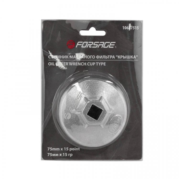 Съемник масляного фильтра "крышка" 75мм х 15гр