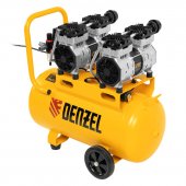 Компрессор безмаслянный малошумный DLS 1500/50, 1500 Вт, 2х750, 50 л, 260 л/мин// Denzel Компрессор безмаслянный малошумный DLS 1500/50, 1500 Вт, 2х750, 50 л, 260 л/мин// Denzel