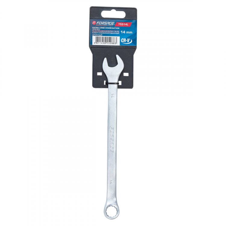 Ключ комбинированный удлиненный 14мм, на пластиковом держателе
