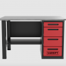 Верстак однотумбовый 4 ящика красный 1400*700 Garopt, GT1400STY4.red
