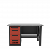 Верстак однотумбовый 4 ящика красный 1400*700 Garopt, GT1400STY4.red