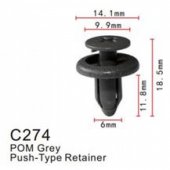 Клипса для крепления внутренней обшивки а/м GM пластиковая (100шт/уп.)