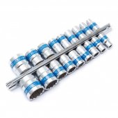 Набор головок на металлической планке 18пр.,1/2",12-гр.(8-32мм) в блистере Набор головок на металлической планке 18пр.,1/2",12-гр.(8-32мм) в блистере