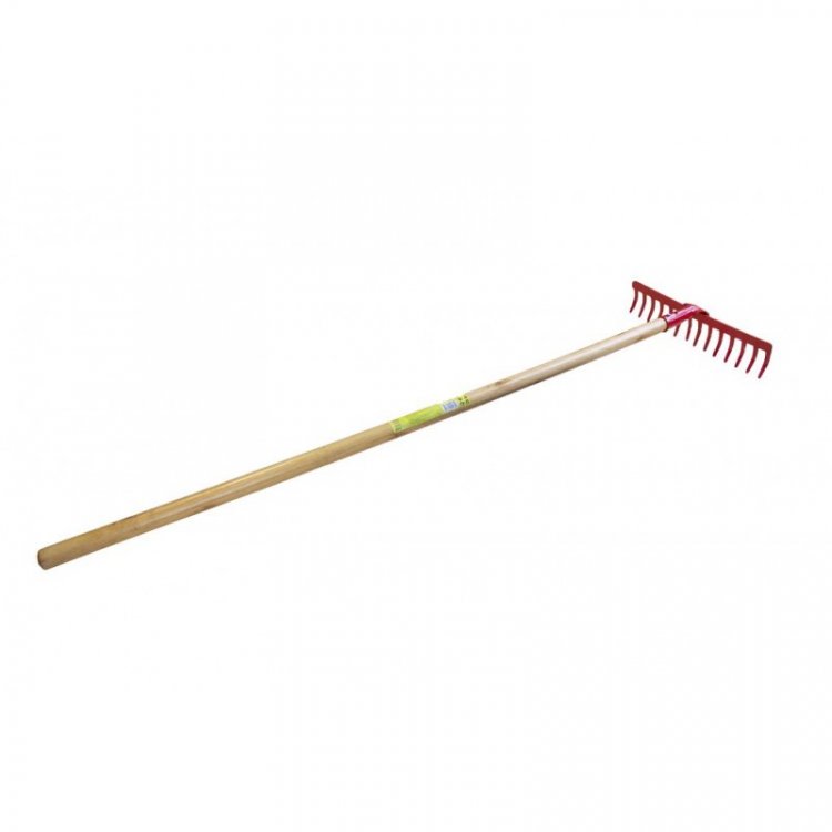 Грабли с деревянной рукояткой(14-зуб., L-1220мм, ширина-350мм)