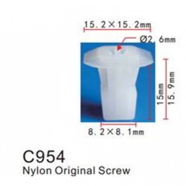 Клипса для крепления внутренней обшивки европейских а/м пластиковая (100шт/уп.)