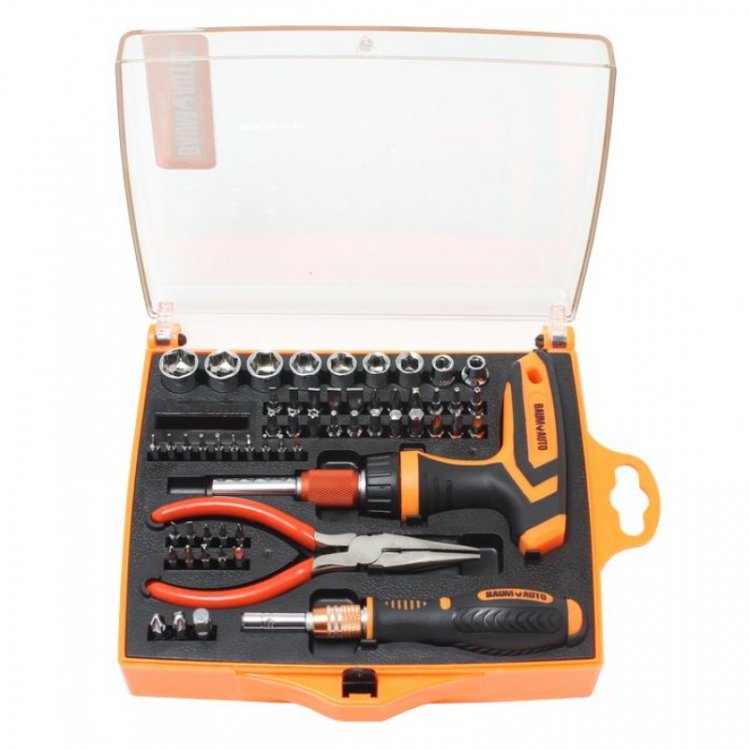 Набор инструмента с Т-обр. реверсивным телескоп. держателем для бит,прямым телескоп. держателем ,утконосами и головками (60пр.) в пластиковом футляре. Набор инструмента с Т-обр. реверсивным телескоп. держателем для бит,прямым телескоп. держателем ,утконосами и головками (60пр.) в пластиковом футляре.