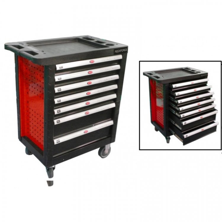 Тележка инструментальная 7-и полочная(красная) с пластиковой защитой корпуса+2боковые перфорации,460х770х980(полки:65х400х530-5шт,140х400х530мм-2шт) Тележка инструментальная 7-и полочная(красная) с пластиковой защитой корпуса+2боковые перфорации,460х770х980(полки:65х400х530-5шт,140х400х530мм-2шт)