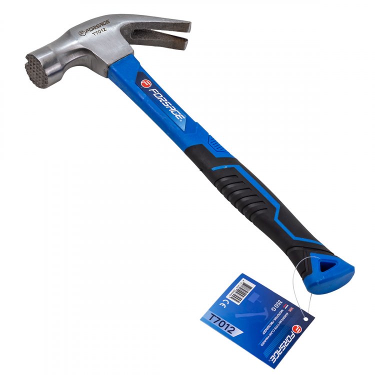 Молоток-гвоздодер с магнитным держателем гвоздя 350гр. Молоток-гвоздодер с магнитным держателем гвоздя 350гр.