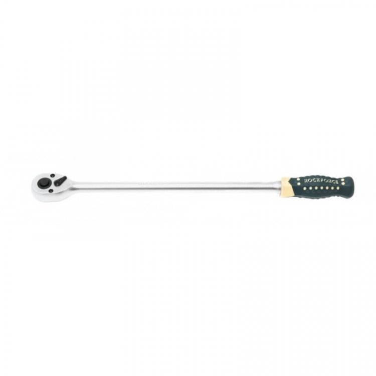 Трещотка реверсивная удлиненная с резиновой ручкой 1/4" (72зуб., L-300мм)