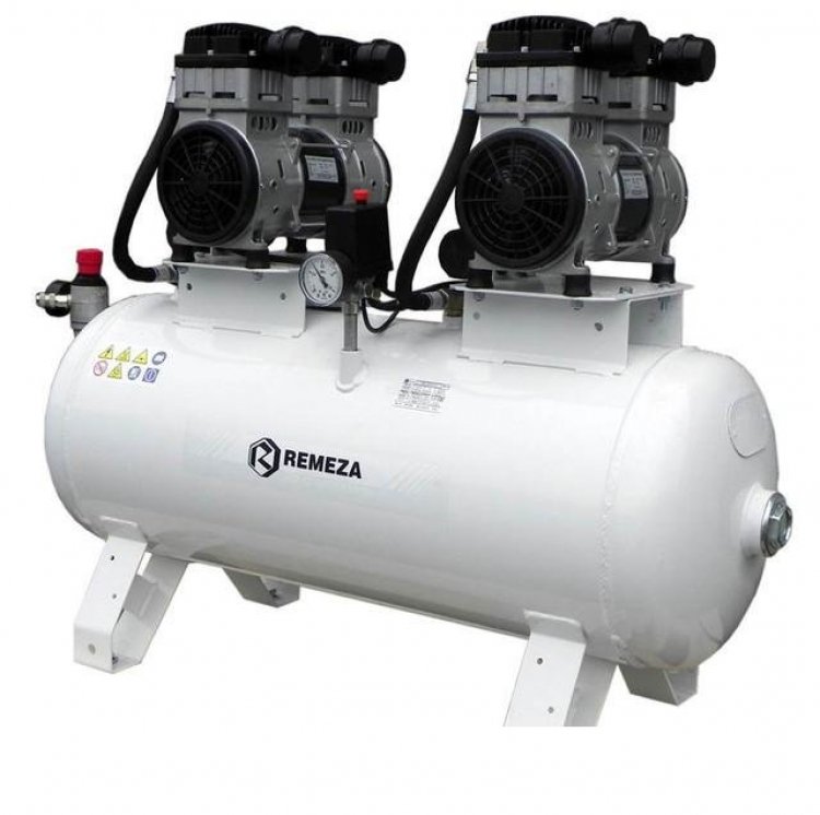 Компрессор поршневой безмасляный малошумный, с прямым приводом 100.OLD20-3Т REMEZA (Белоруссия): 500 л/мин., 8 бар, ресивер 100 л., 2,8 (1,4+1,4) кВт, 380В, габариты без упак. 1190х420х900 мм, 90 кг.