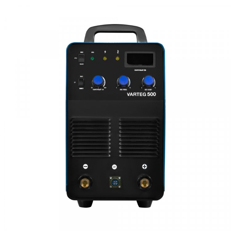 Сварочный аппарат VARTEG 500 - Регулировка горячего старта. Регулировка форсажа дуги (контроль стабилизации дуги). Отключаемый VRD. Антизалипание. Разъем под пульт ДУ. MMA, панельные розетки 35 мм2, напряжение питания: 380В±15%, Диапазон сварочного т Сварочный аппарат VARTEG 500 - Регулировка горячего старта. Регулировка форсажа дуги (контроль стабилизации дуги). Отключаемый VRD. Антизалипание. Разъем под пульт ДУ. MMA, панельные розетки 35 мм2, напряжение питания: 380В±15%, Диапазон сварочного т