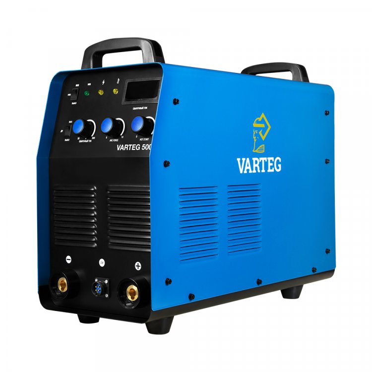 Сварочный аппарат VARTEG 500 - Регулировка горячего старта. Регулировка форсажа дуги (контроль стабилизации дуги). Отключаемый VRD. Антизалипание. Разъем под пульт ДУ. MMA, панельные розетки 35 мм2, напряжение питания: 380В±15%, Диапазон сварочного т Сварочный аппарат VARTEG 500 - Регулировка горячего старта. Регулировка форсажа дуги (контроль стабилизации дуги). Отключаемый VRD. Антизалипание. Разъем под пульт ДУ. MMA, панельные розетки 35 мм2, напряжение питания: 380В±15%, Диапазон сварочного т