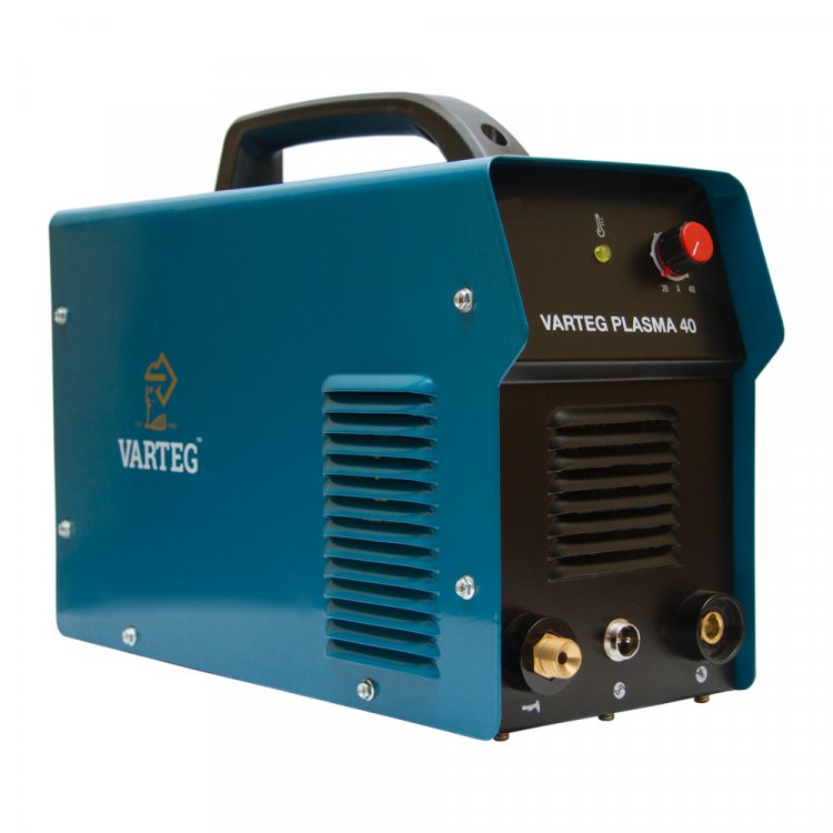 Аппарат плазменной резки VARTEG PLASMA 40 - Компактный 40А аппарат. Способен прорезать сталь до 15мм, а также справляется со всеми сплавами металлов: алюминий, медь и др. ПВ: 60%. Контактное зажигание дуги. Прочный корпус. Комплектация: источник, пла