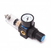 Фильтр-регулятор с индикатором давления для пневмосистем 1/4" (10 bar, пропускная способность: 200 л/мин, температура воздуха: 5°-60°С, 5мк)