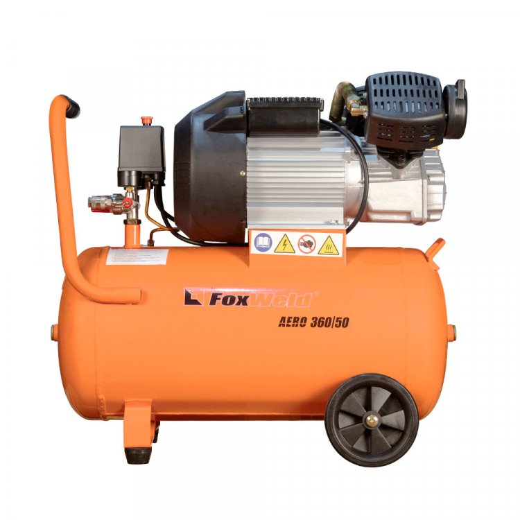 Масляный коаксиальный компрессор AERO 360/50  - (220В, 2,2кВт, 360л/мин, бак 50л, FoxWeld) (арт. 5072) Масляный коаксиальный компрессор AERO 360/50  - (220В, 2,2кВт, 360л/мин, бак 50л, FoxWeld) (арт. 5072)