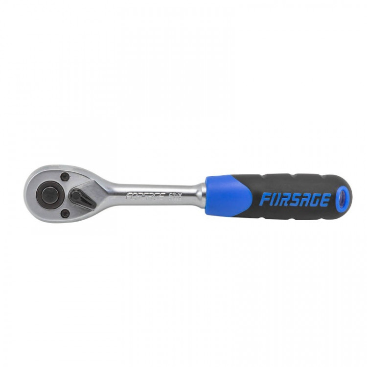 Трещотка реверсивная с резиновой ручкой 1/4"(L-150мм, 72зуб)