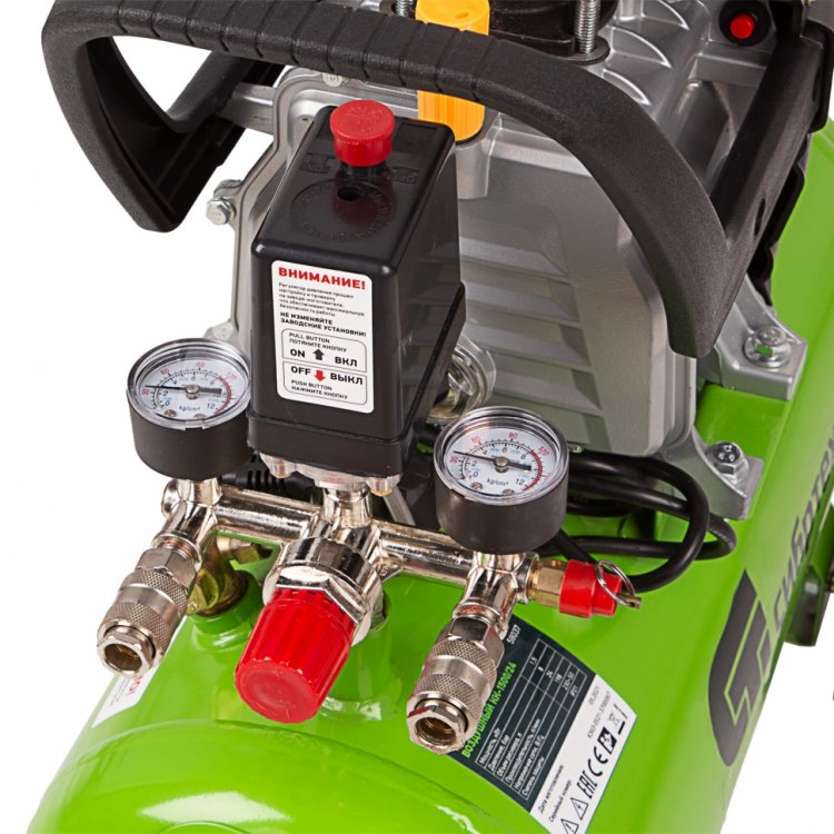 Компрессор воздушный КК-1500/24, 1,5 кВт, 198 л/мин, 24 л, прямой привод, масляный// Сибртех Компрессор воздушный КК-1500/24, 1,5 кВт, 198 л/мин, 24 л, прямой привод, масляный// Сибртех