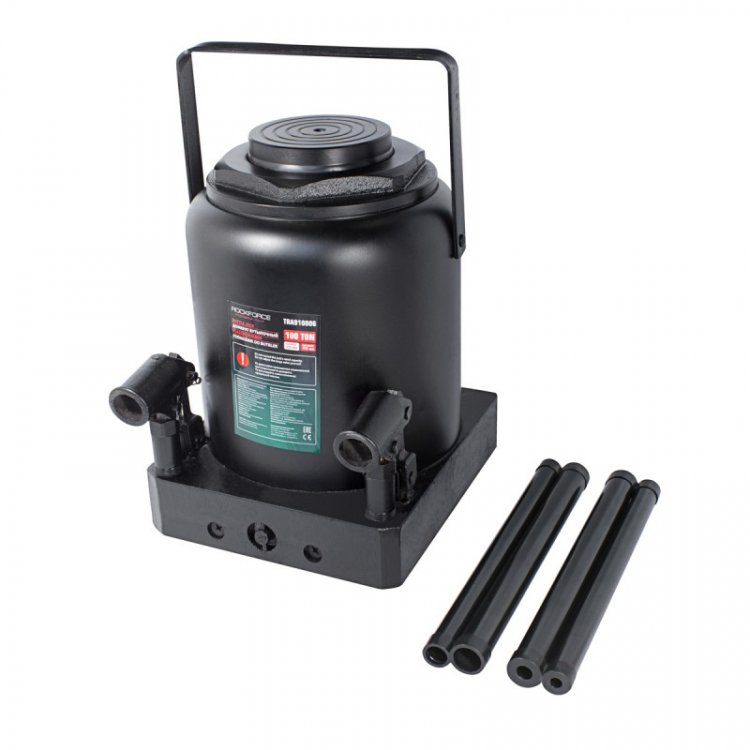 Домкрат бутылочный  100т+ дополнительный ремкомплект (высота подхвата - 335мм, высота подъема - 515мм, ход штока - 180мм)