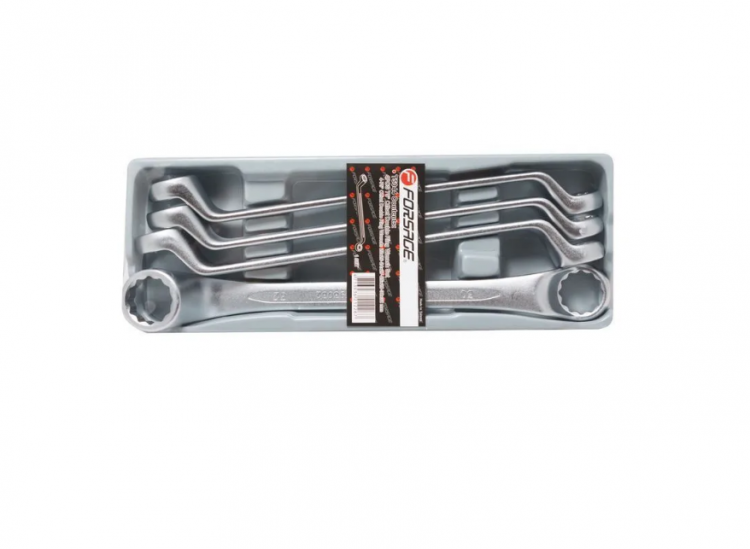 Набор ключей накидных, отогнутых на 75 грд. 4пр.(23x26,24x27,25x28,30x32) в лотке