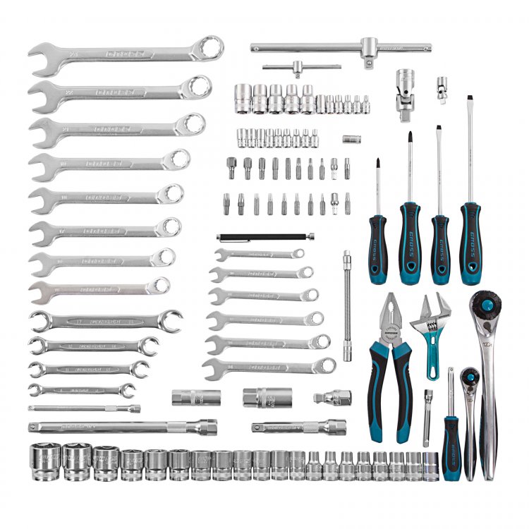 Набор инструментов, 1/4", 1/2", CrV, 120 зубьев, 101 предмет// Gross
