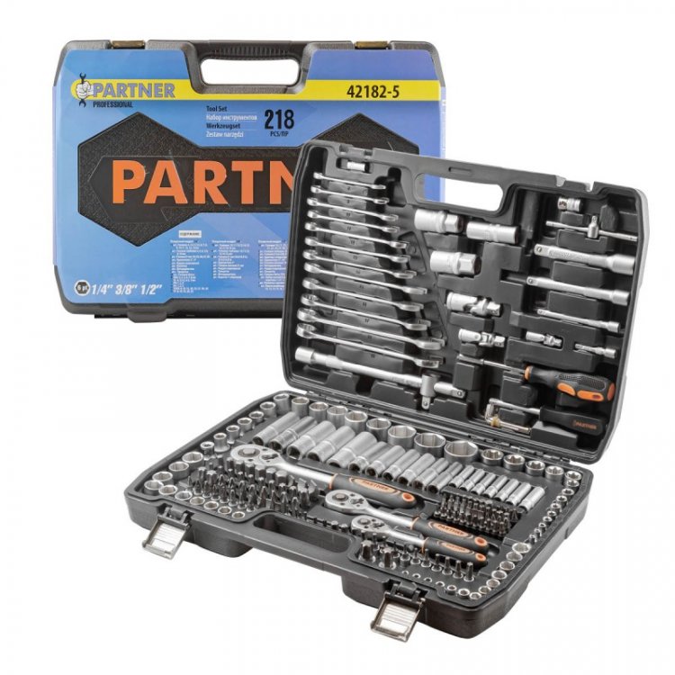 Набор инструментов 218пр.1/4''3/8''1/2''(6гр.)(4-32мм) Набор инструментов 218пр.1/4''3/8''1/2''(6гр.)(4-32мм)