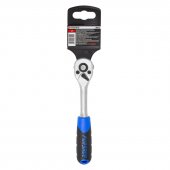 Трещотка реверсивная с резиновой ручкой 1/4"(L-150мм, 72зуб) Трещотка реверсивная с резиновой ручкой 1/4"(L-150мм, 72зуб)